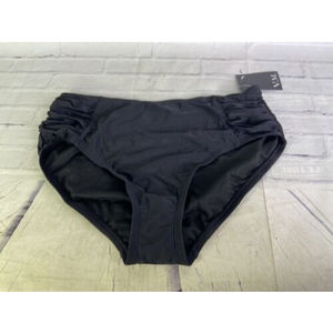 V.M. Swimwear Bikini Swim Bottoms Ruched Briefs Black Womens Plus Size 16W NEW